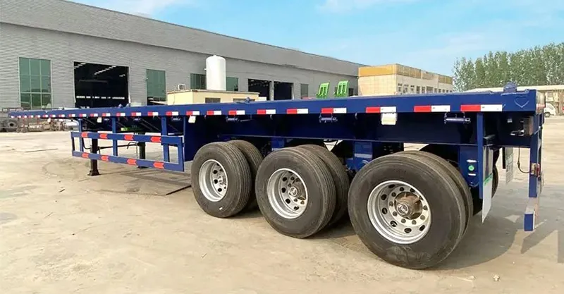 20ft مسطح الحاوية مقطورة