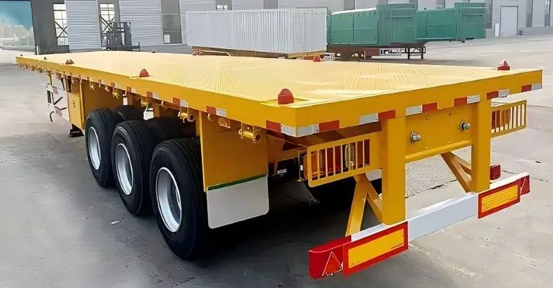 3 محور مسطح مسطح نصف مقطورة