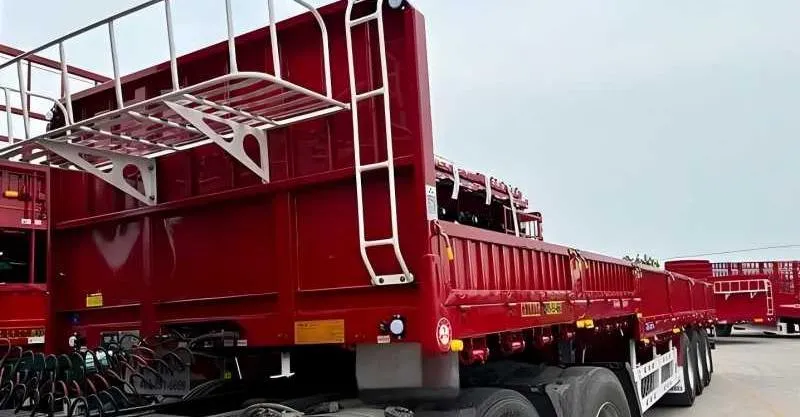 3 محور 40ft مقطورة الجدار الجانبي