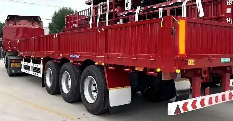 3 محور 40ft مقطورة الجدار الجانبي