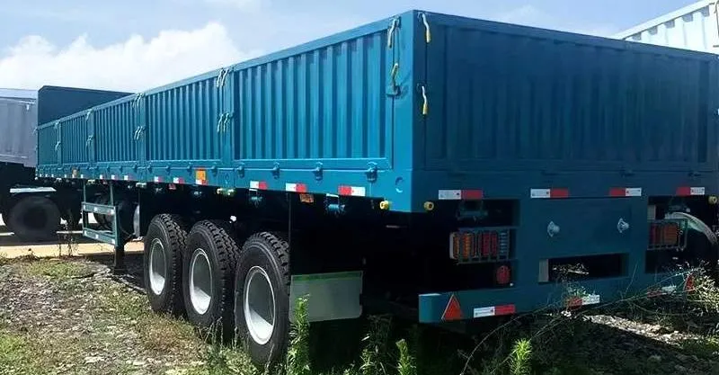 3 محور 40ft مقطورة الجدار الجانبي