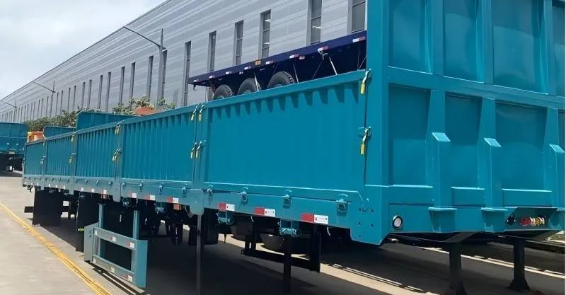 3 محور 40ft مقطورة الجدار الجانبي