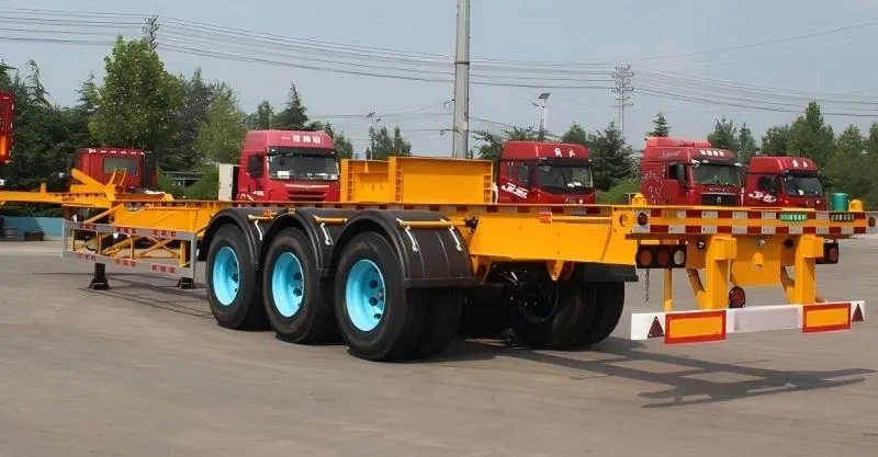 3 محور 40ft مقطورة هيكل عظمي للبيع