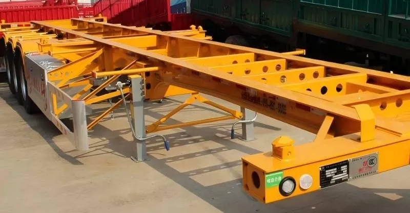 3 محور 40ft مقطورة هيكل عظمي للبيع