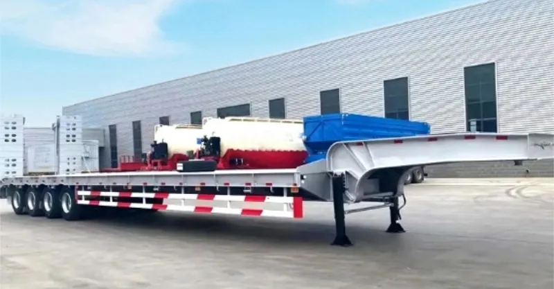 3 محور Lowboy Gooseneck شبه مقطورة