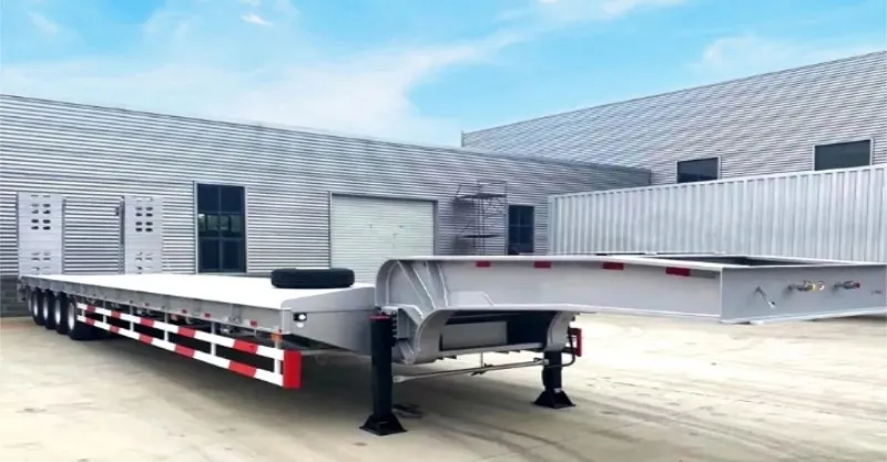 3 محور Lowboy Gooseneck شبه مقطورة