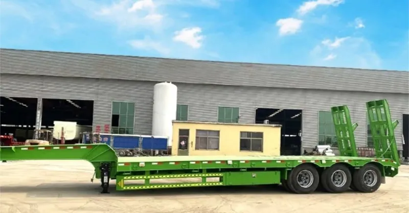 3 خط 6 محور Lowboy Lowboy Flated Trailer