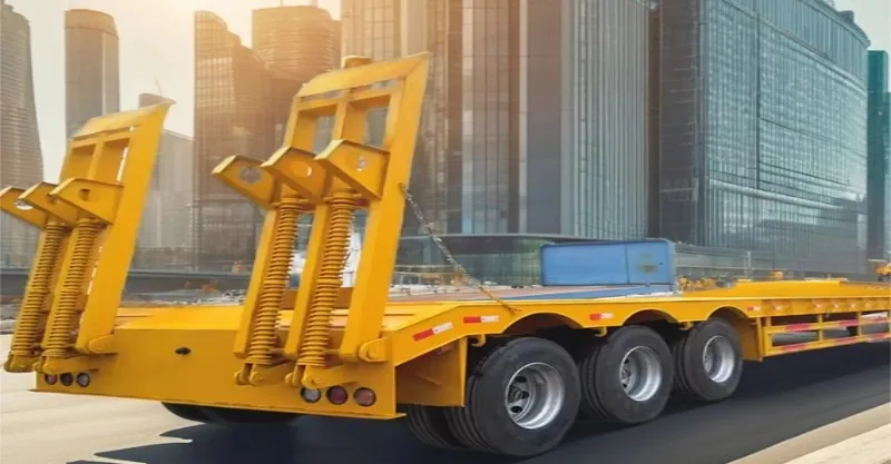 60T Gooseneck Lowboy مقطورات