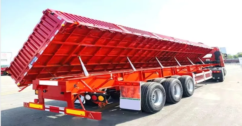 3 Axles Side Tipper Semi Trailer