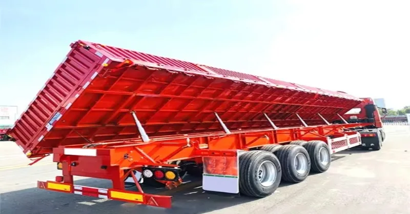 Tri Axle 60 Ton Side Tipping Tipping Trailer