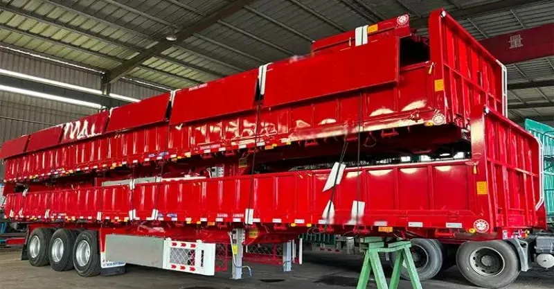 شاق 45CBM 80 طن مقطورة تيبر الجانب